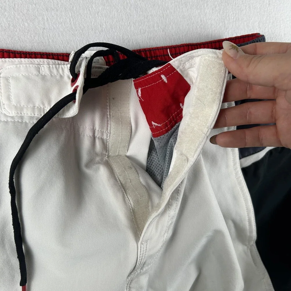 Vintage Speedo Swim Trunks Mens Large Colorblock Lined Board Shorts Drawstring